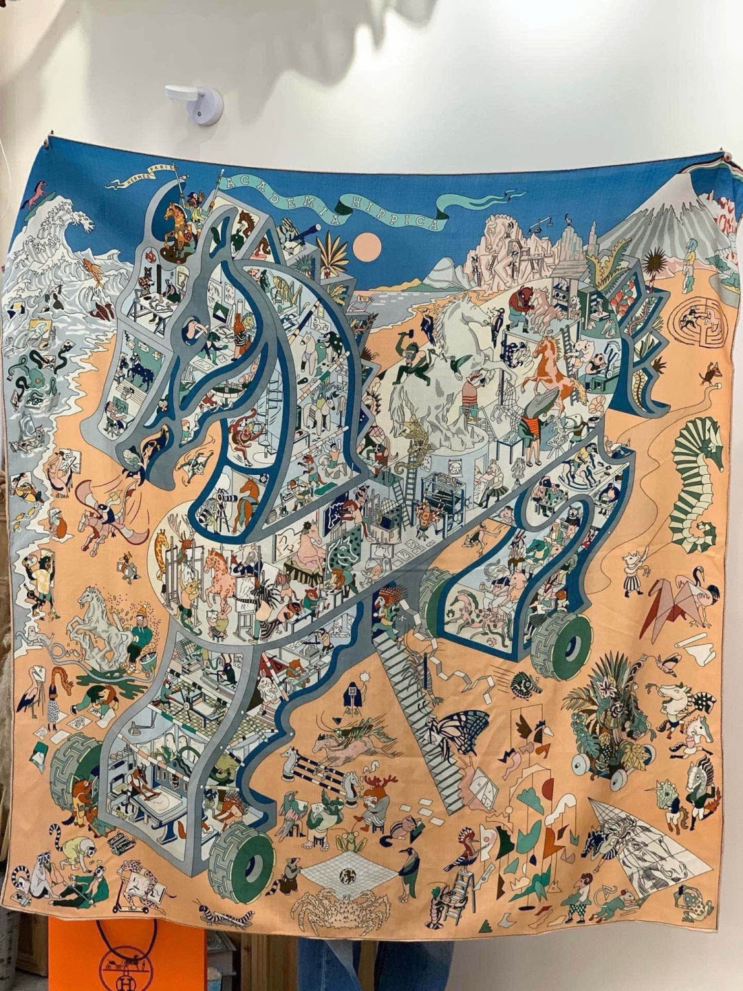 HERMES 26S SCARF 135 IN CASHMERE AND SILK 304249