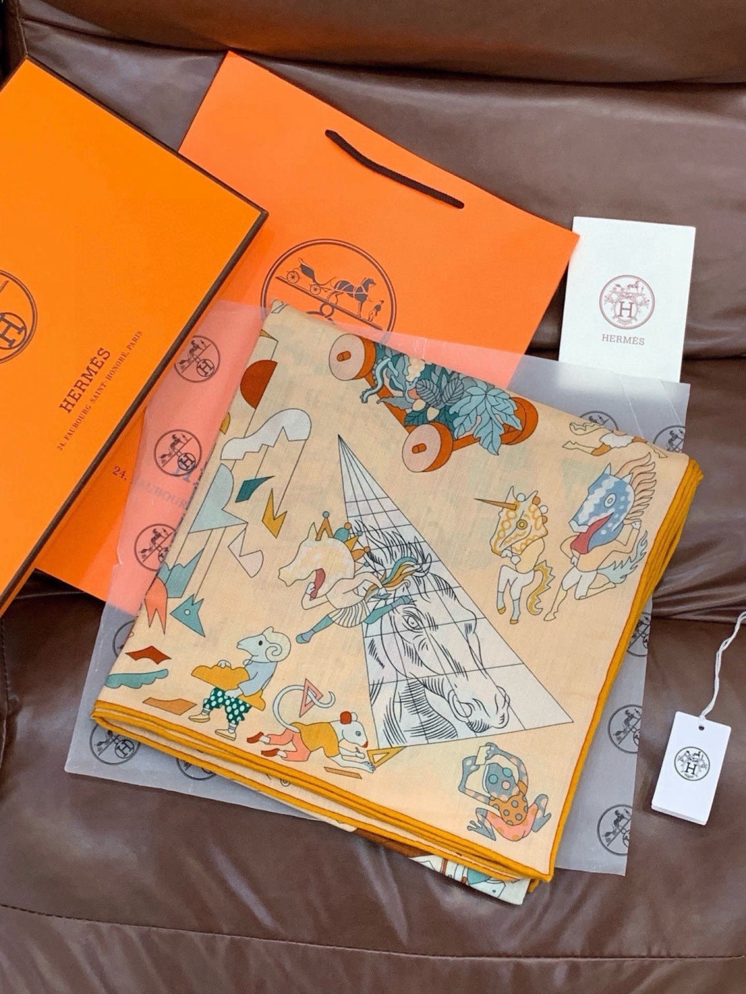 HERMES 26S SCARF 135 IN CASHMERE AND SILK 304250