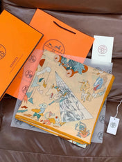 HERMES 26S SCARF 135 IN CASHMERE AND SILK 304250