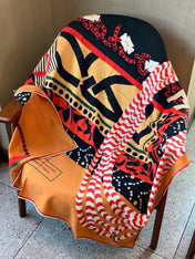 HERMES 26S SCARF 140 IN CASHMERE AND SILK 304707