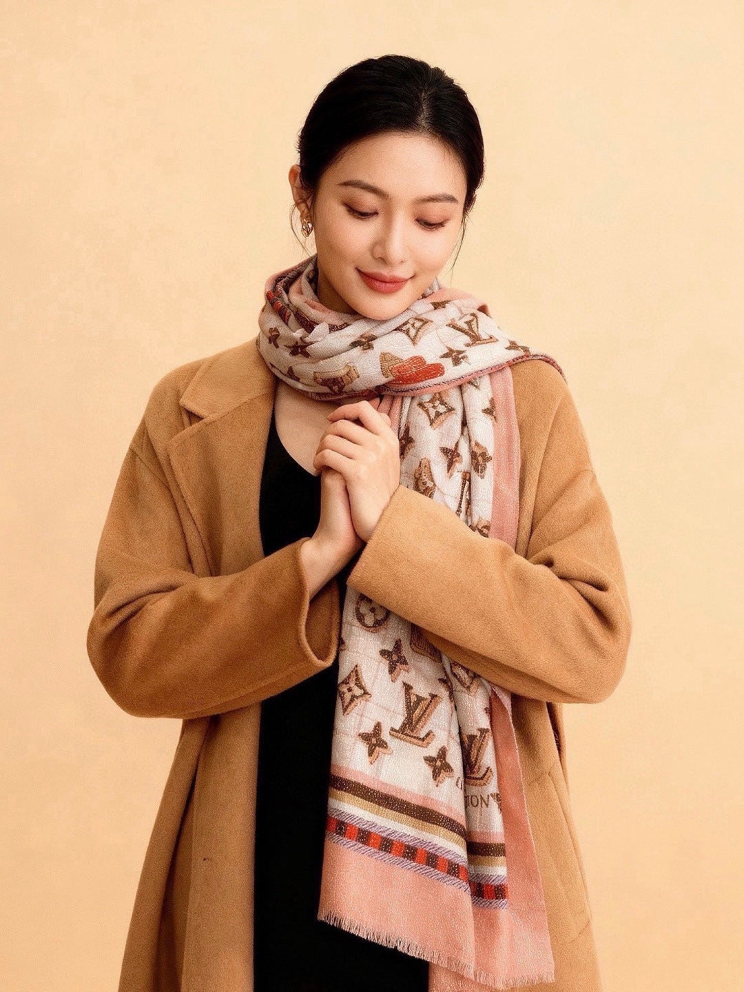 CHANEL 26S SCARF 200 IN CASHMERE AND SILK 307211