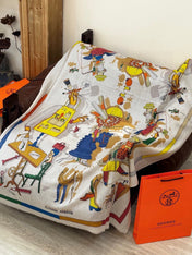 HERMES 26S LONG SCARF 200 IN CASHMERE AND SILK 307235