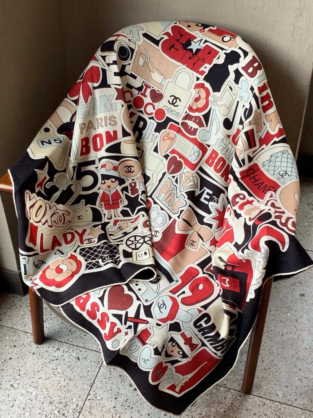 CHANEL 26S SCARF 135 IN CASHMERE AND SILK 309866