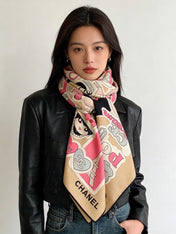 CHANEL 26S SCARF 135 IN CASHMERE AND SILK 309870