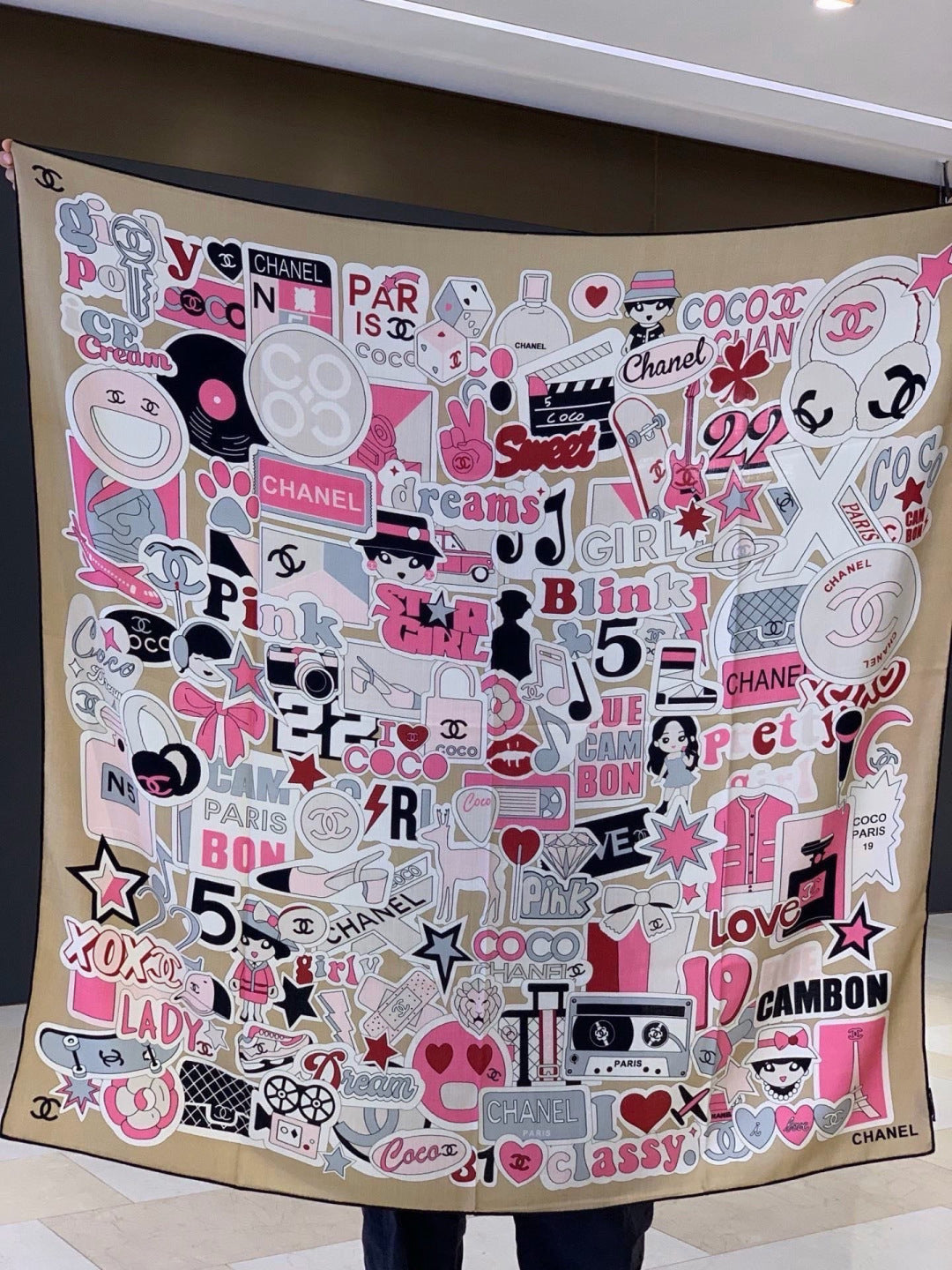 CHANEL 26S SCARF 135 IN CASHMERE AND SILK 309870