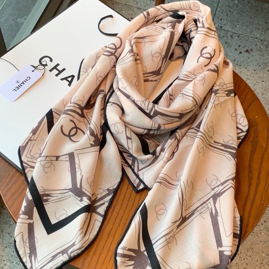 CHANEL 26S SCARF 135 IN CASHMERE AND SILK 309913