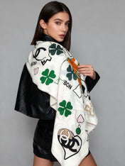 CHANEL 26S SCARF 135 IN CASHMERE AND SILK 309915