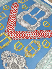 HERMES 26S PRINTED SQUARE SCARF 88 IN SILK 309941