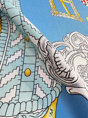 HERMES 26S PRINTED SQUARE SCARF 88 IN SILK 309941