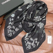 CHANEL 26S SCARF 135 IN SILK AND CASHMERE 313314