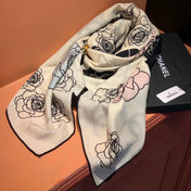 CHANEL 26S SCARF 140 IN SILK AND CASHMERE 313317