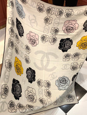 CHANEL 26S SCARF 140 IN SILK AND CASHMERE 313317