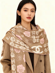 CHANEL 26S SCARF 140 IN SILK AND CASHMERE 313320