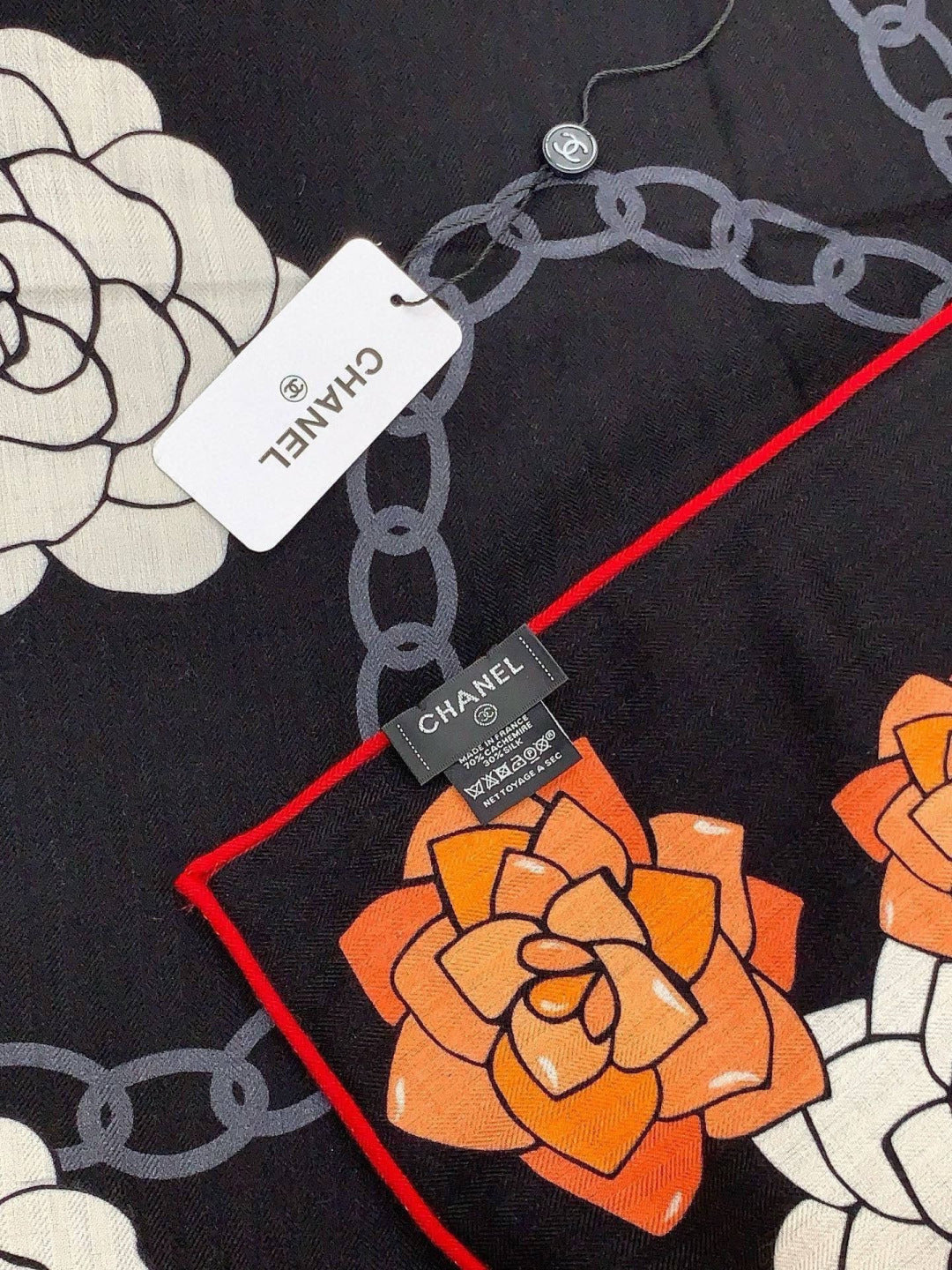 CHANEL 26S SCARF 140 IN SILK AND CASHMERE 313350