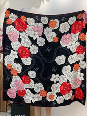 CHANEL 26S SCARF 140 IN SILK AND CASHMERE 313350