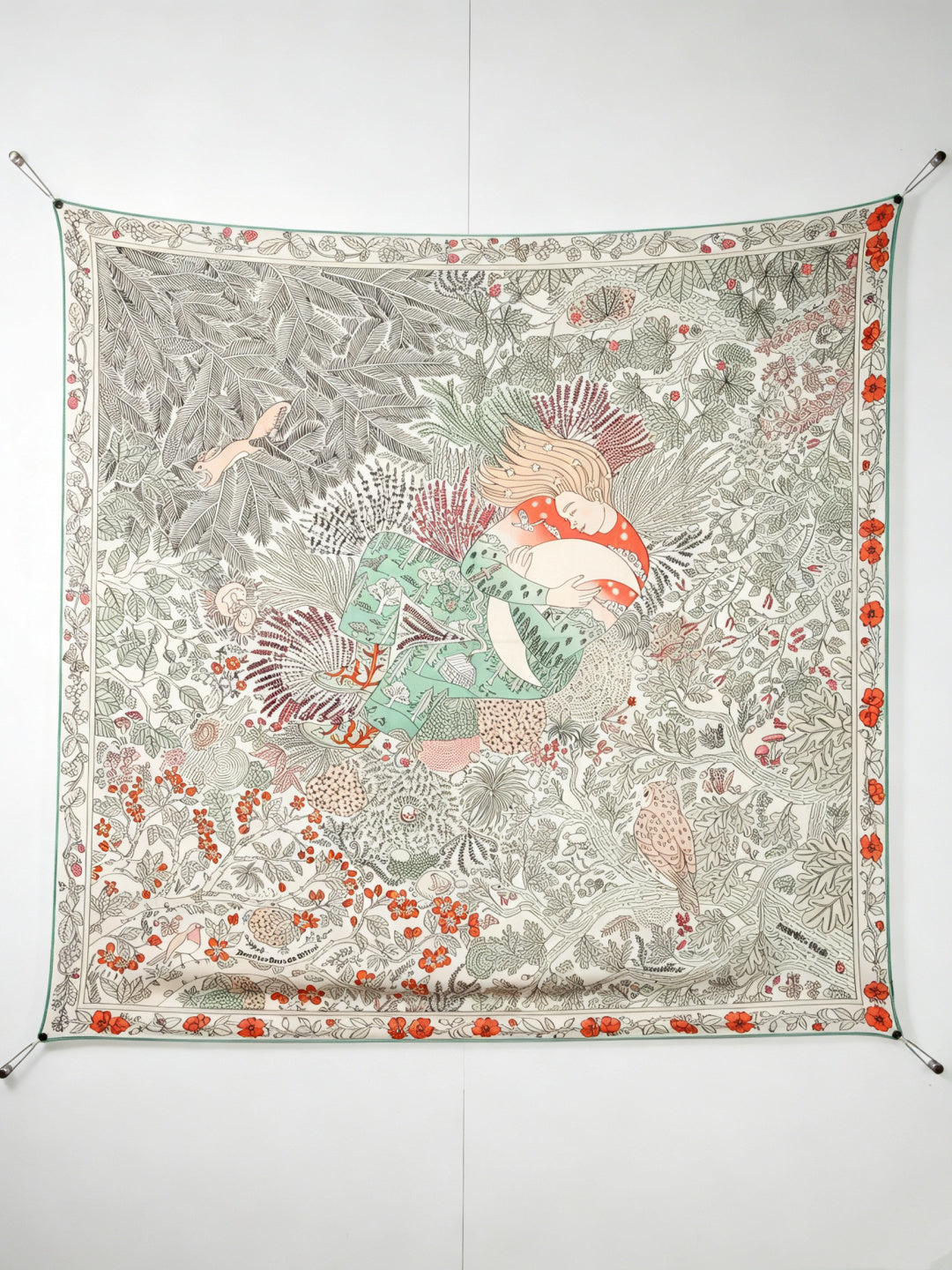 HERMES 26S SCARF 135 IN SILK AND CASHMERE 492453