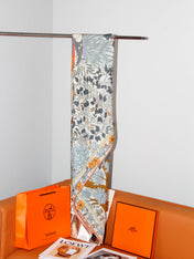 HERMES 26S SCARF 135 IN SILK AND CASHMERE 492456