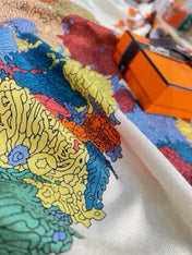 HERMES 26S SCARF 140 IN SILK AND CASHMERE 496067