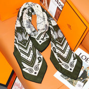HERMES 26S SCARF 140 IN SILK AND CASHMERE 498482