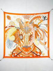 HERMES 26S SCARF 140 IN SILK AND CASHMERE 498509