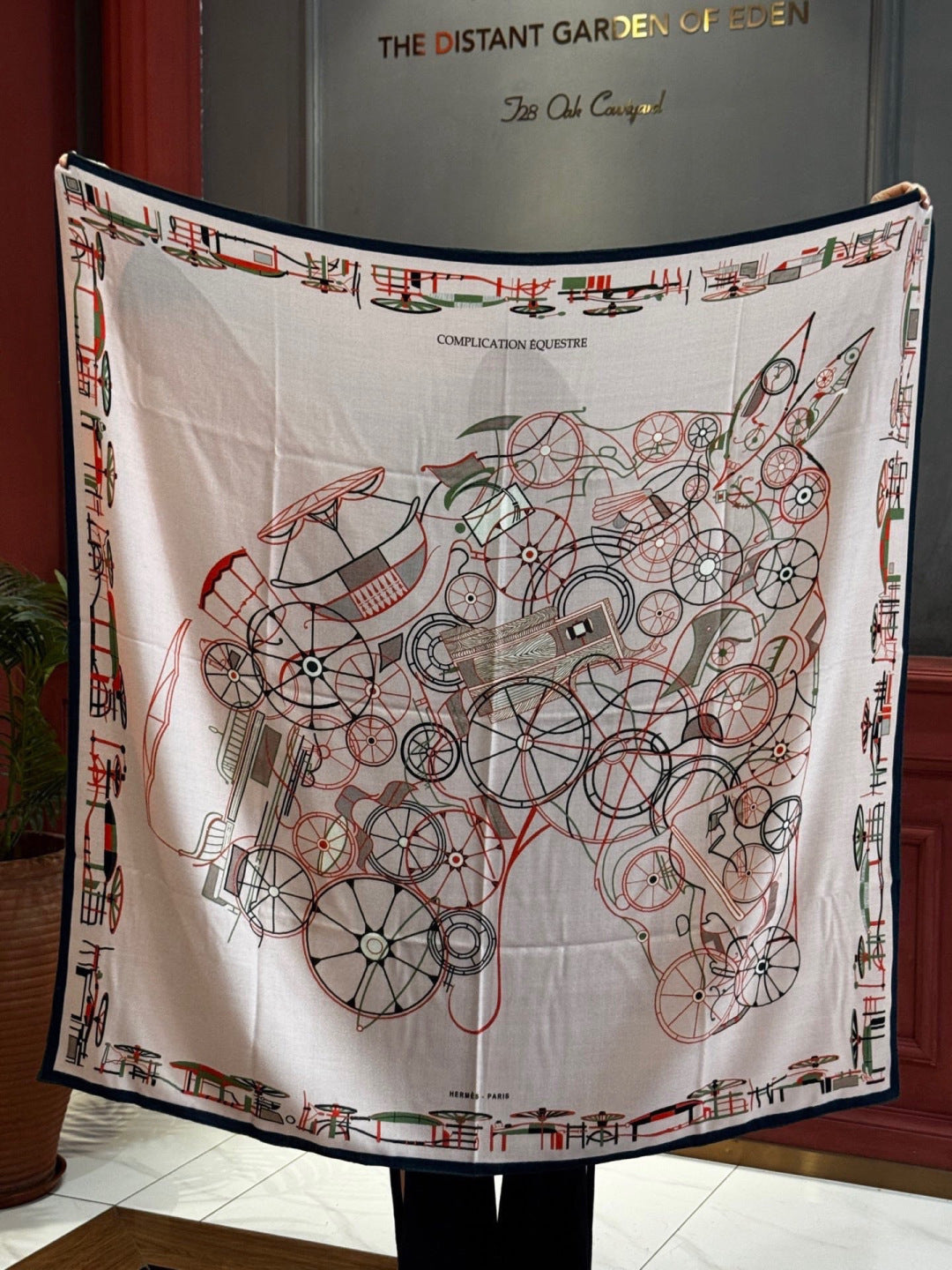 HERMES 26S SCARF 135 IN SILK AND CASHMERE 499915
