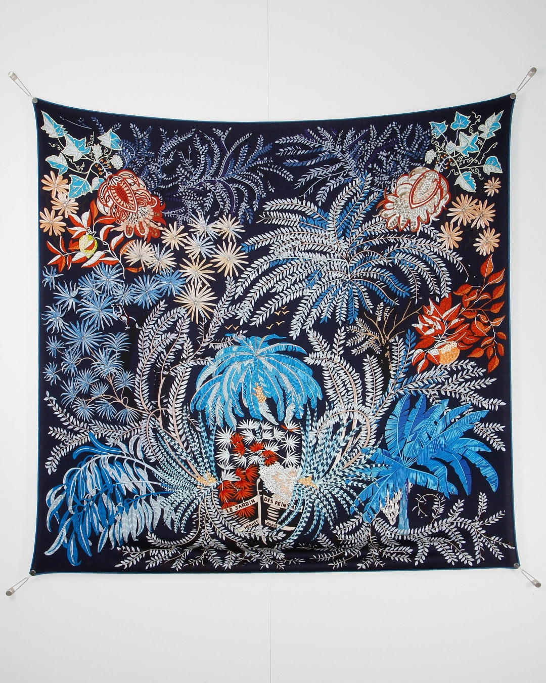 HERMES 26S SCARF 135 IN SILK AND CASHMERE 499970