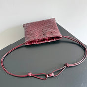 SMALL DUSTBAG 21 IN BURGUNDY LAMBSKIN