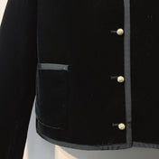 DIOR 25S ROUND-NECK VELVET JACKET 699