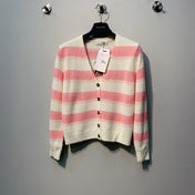 DIOR 26S STRIPED V-NECK CARDIGAN 999