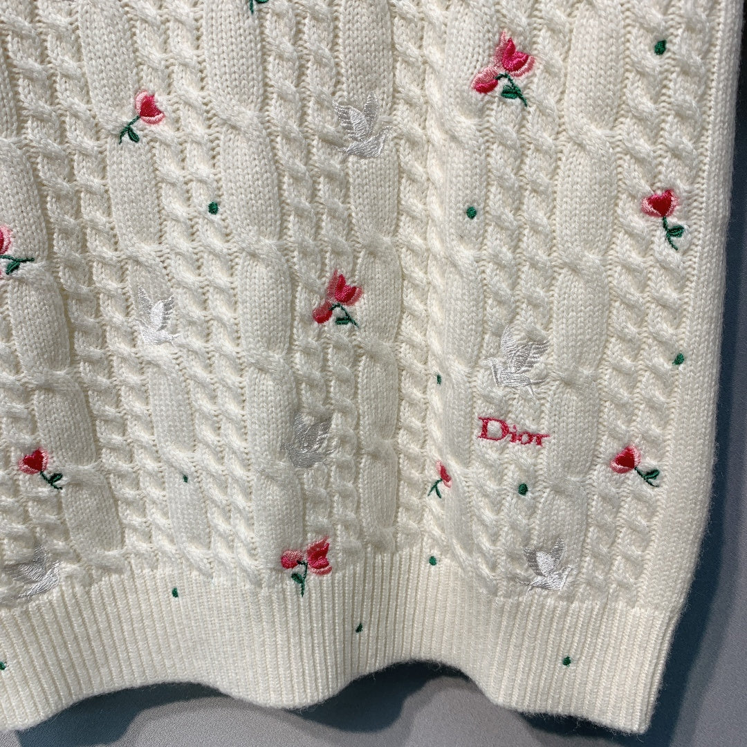 DIOR 26S SHORT-SLEEVE KNIT TOP 909