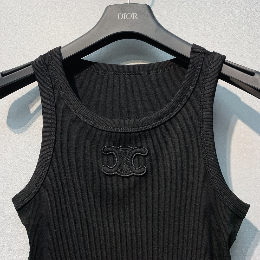 CELINE 26S LOGO SLEEVELESS T-SHIRT 168