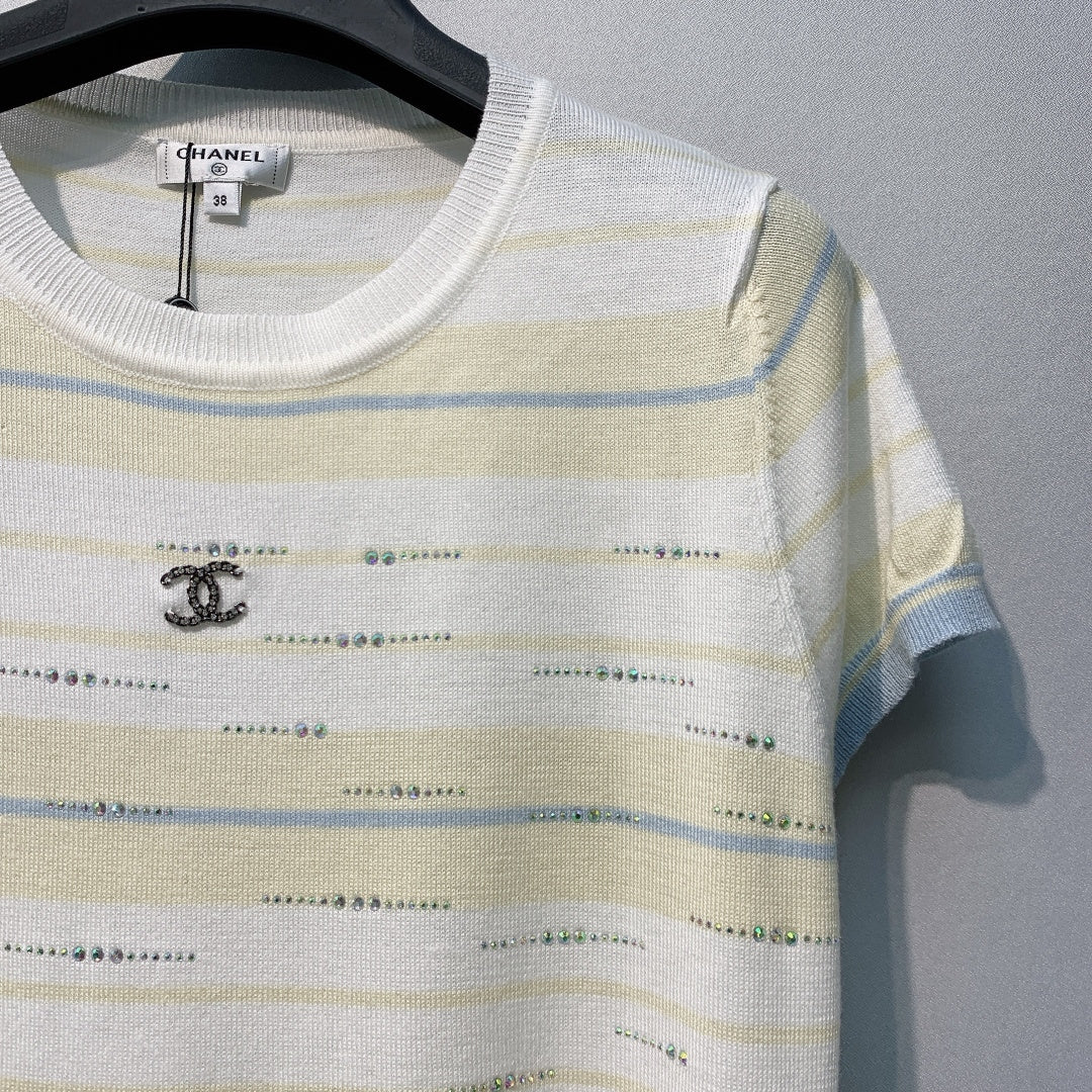 CHANEL 26S SHORT-SLEEVE KNIT TOP STYLE 1082