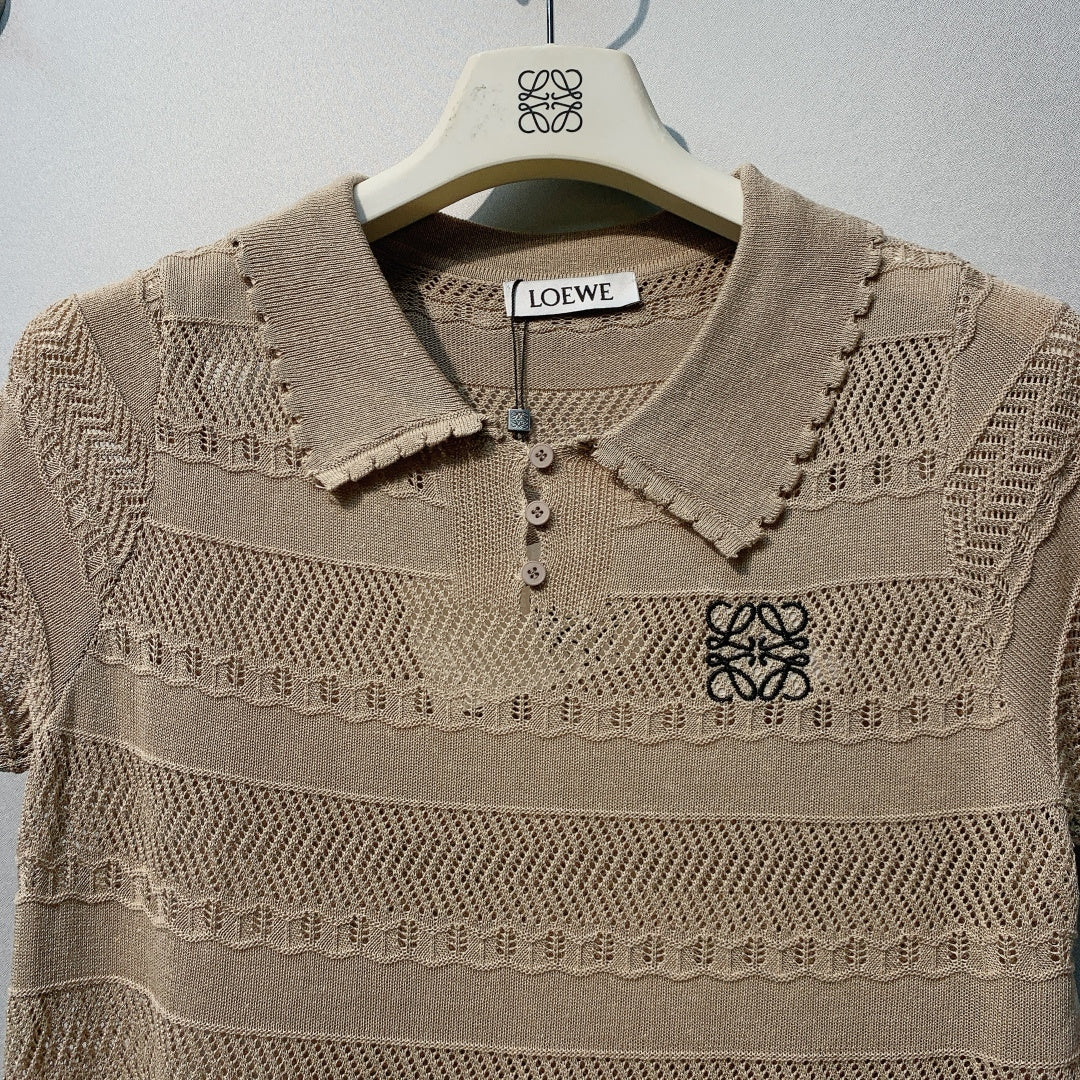 LOEWE 26S OPEN KNIT POLO 359