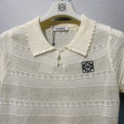 LOEWE 26S OPEN KNIT POLO 358