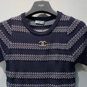 CHANEL 26S KNIT SHORT SLEEVE T-SHIRT STYLE 1283