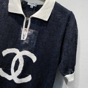 CHANEL 26S SHORT SLEEVE KNIT POLO STYLE 1248