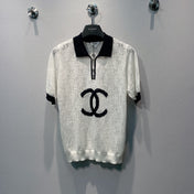 CHANEL 26S SHORT SLEEVE KNIT POLO STYLE 1247