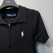 RALPH LAUREN 26S ZIP-UP KNIT POLO 393