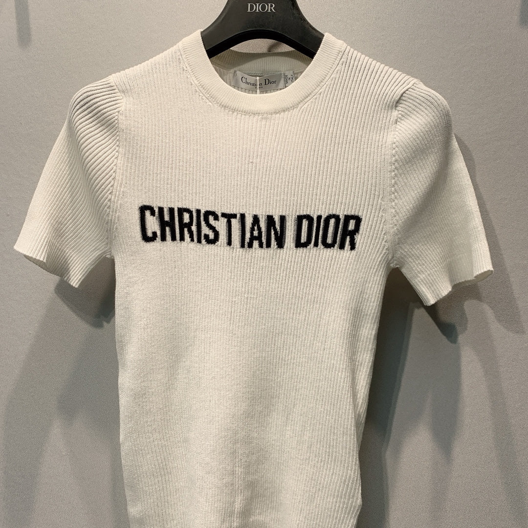 DIOR 26S SHORT-SLEEVE KNIT TOP 1365