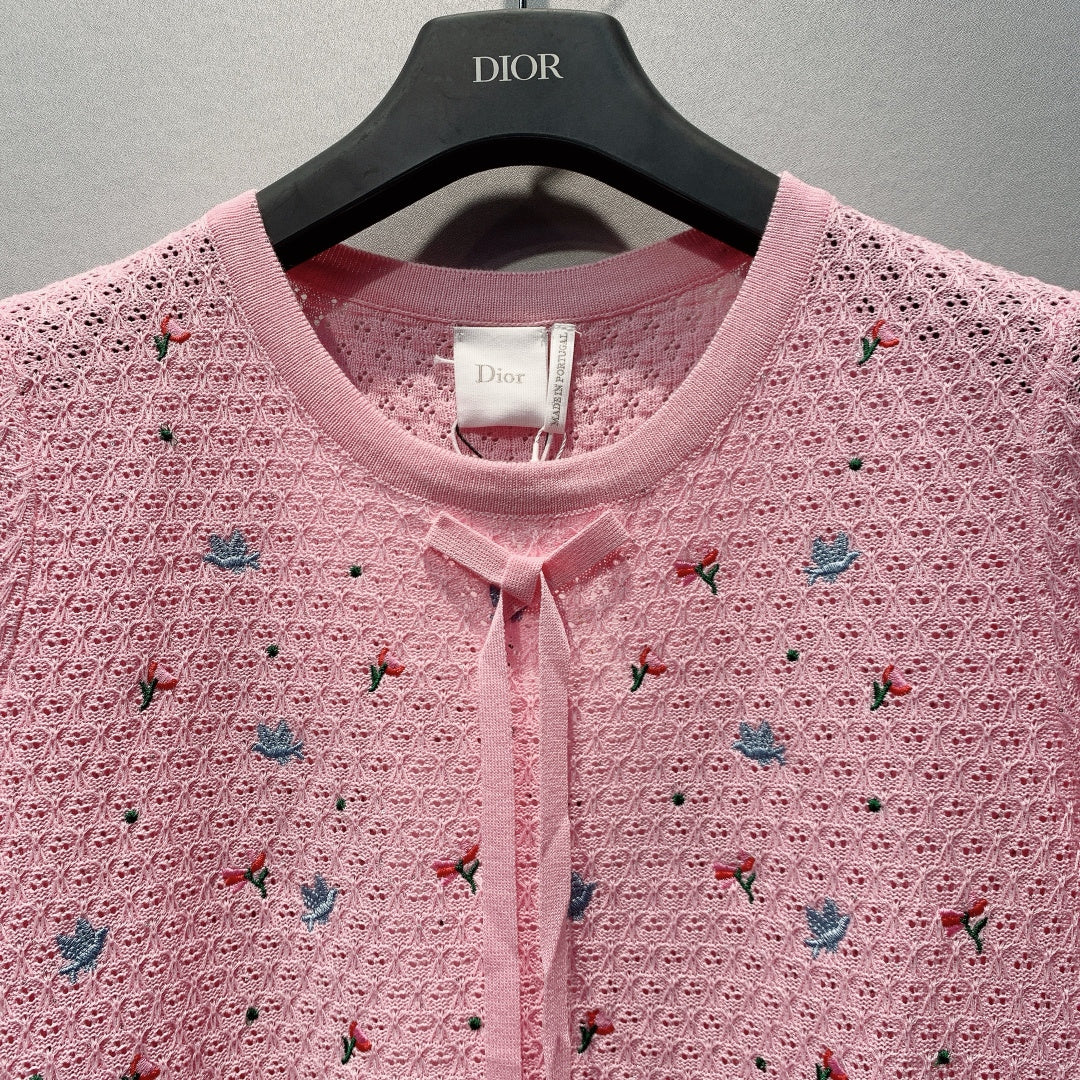 DIOR 26S SHORT-SLEEVE KNIT TOP 1430