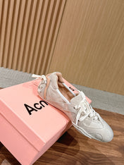 DIOR 26S LOW TOP SNEAKERS IN LIGHT PINK SUEDE