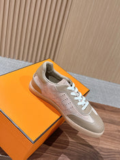 HM 26S GET SNEAKERS IN SAND BEIGE CALFSKIN MIX SUEDE