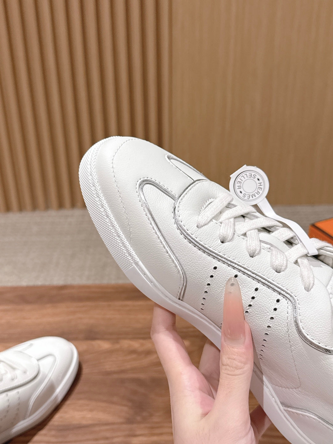 HM 26S GET SNEAKERS IN WHITE CALFSKIN