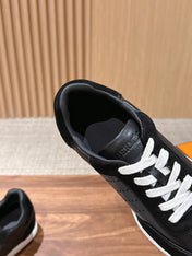 HM 26S GET SNEAKERS IN BLACK CALFSKIN AND SUEDE
