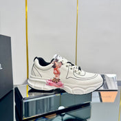 TRAINERS SNEAKER IN WHITE CALFSKIN WITH STICKER 238624