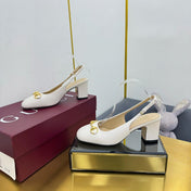 GG HIGH HEELS 65 IN CREAM WHITE LAMBSKIN WITH GOLD HARDWARE