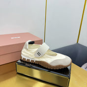BALLERINAS SHOES IN WHITE TYRE TECHNICAL FABRIC GREY SUEDE