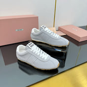 PLUME NAPPA SNEAKERS IN LIGHT GREY CALFSKIN