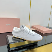 PLUME NAPPA SNEAKERS IN LIGHT GREY CALFSKIN