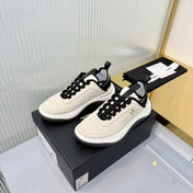CHANEL 26S PLATFORM SNEAKERS IN BEIGE SUEDE WITH CC LOGO